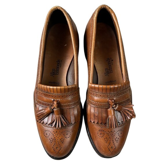Allen Edmonds Bridgeton Brown Leather Slip-on Kiltie Tassel Loafer Shoes 10B - Picture 2 of 16